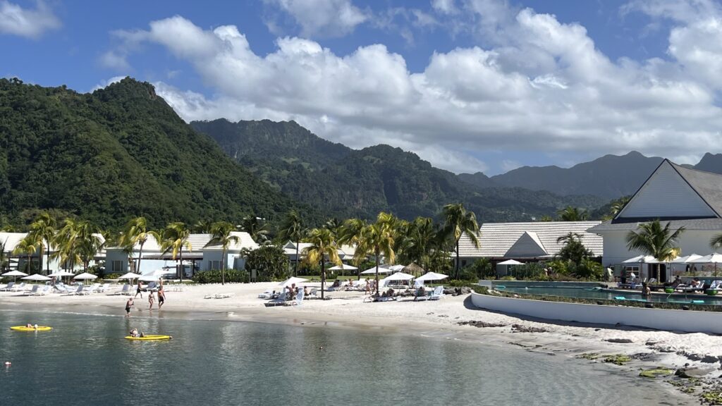 View of the Beach at Sandals Saint Vincent All Inclusive Resort.