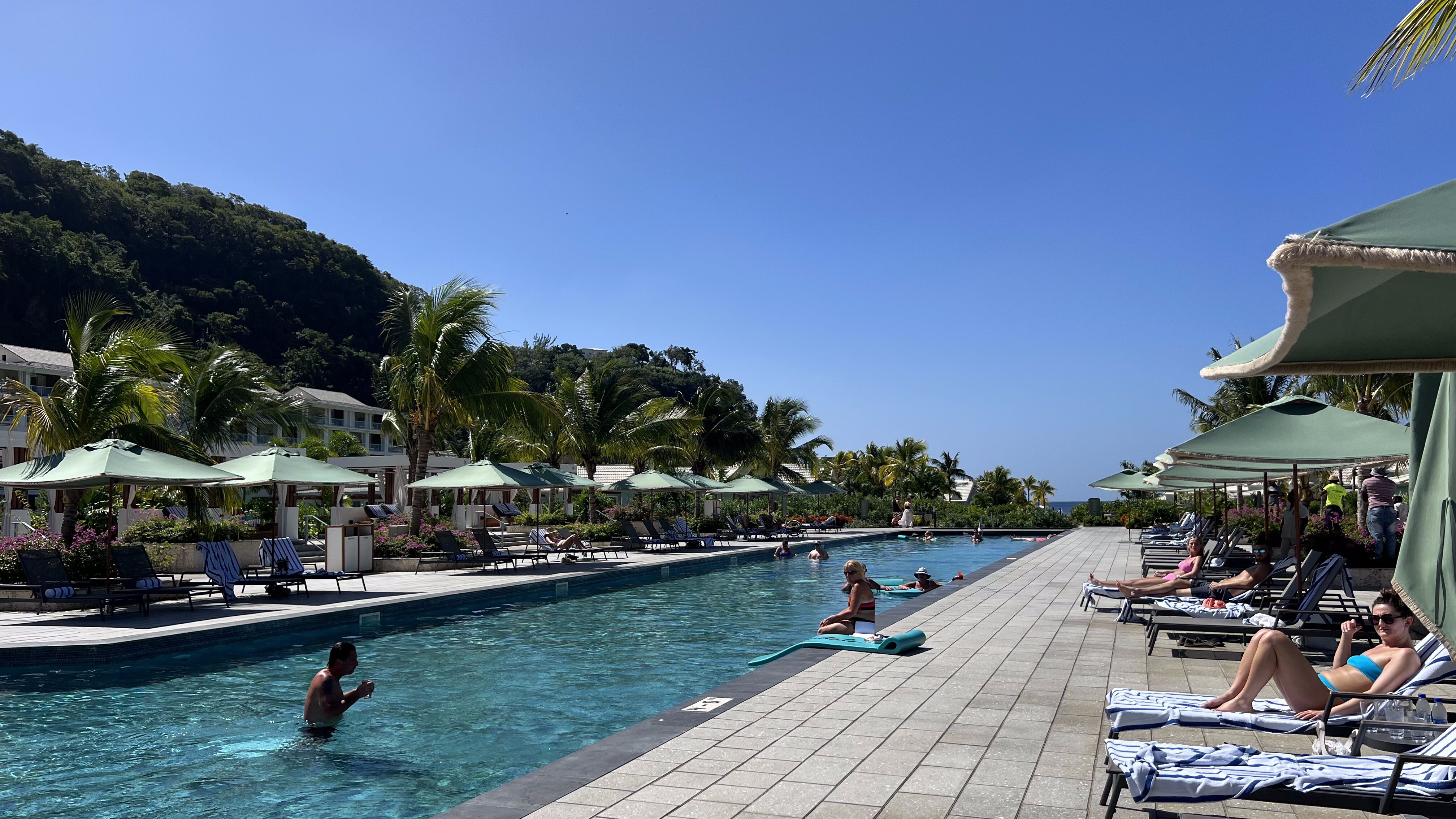 Our real photos of the main pool area at Sandals St. Vincent