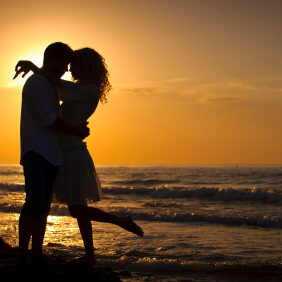 Romantic Couple at Sunset